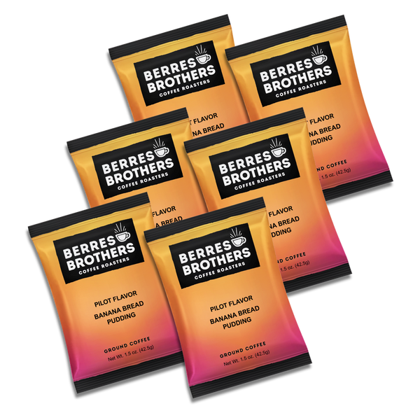 1.5 oz. Pilot Flavor Six Pack Banana Bread Pudding Coffee